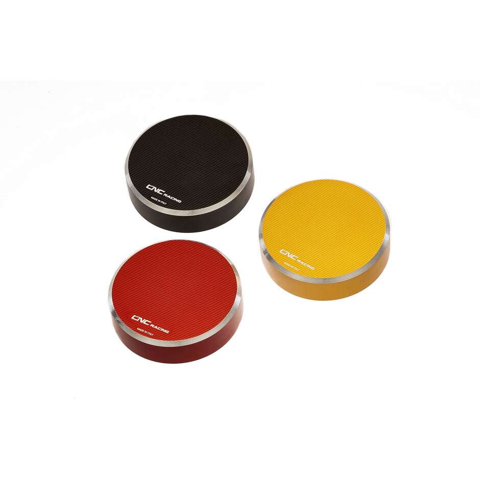 Bouchon de réservoir de liquide de frein ou d'embrayage M52x4 - BICOLORE CNC Racing TF606 Noir Argent