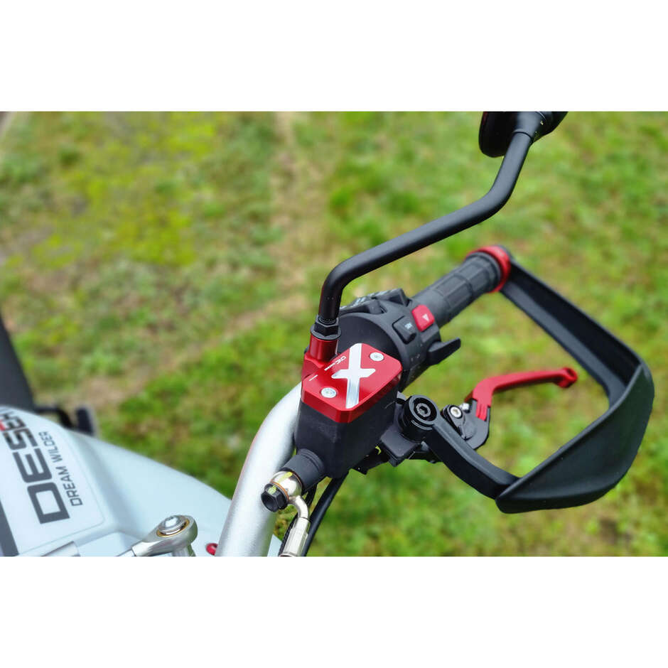Bouchon de réservoir de liquide d'embrayage Ducati DesertX CNC Racing TF202 Rouge