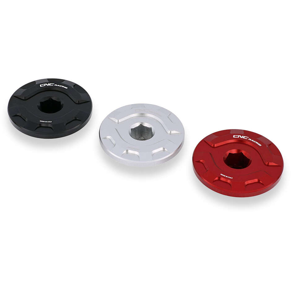 Bouchon d'inspection de distribution rouge CF100 Aprilia CNC Racing