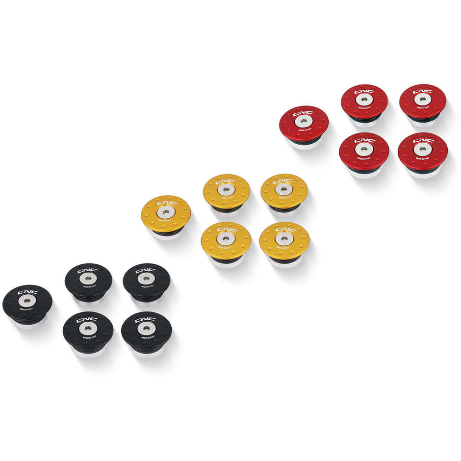 Bouchons de cadre Ducati Multistrada 950 - Petits trous CNC Racing TT366 Noir