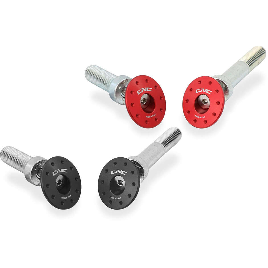 Bouchons de cadre Ducati Multistrada V4 - Trous obliques CNC Racing TT372 Rouge