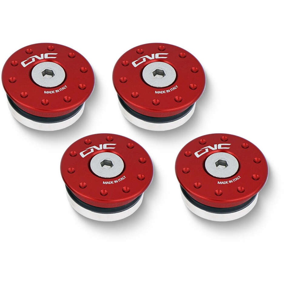 Bouchons de cadre rouges Ducati CNC Racing TT331