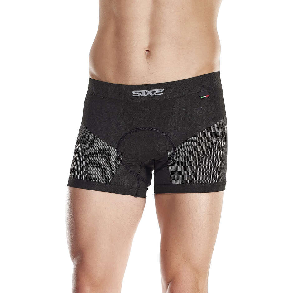 Boxer avec coussinet Endurance Sixs BOX6 V2 Noir Carbone