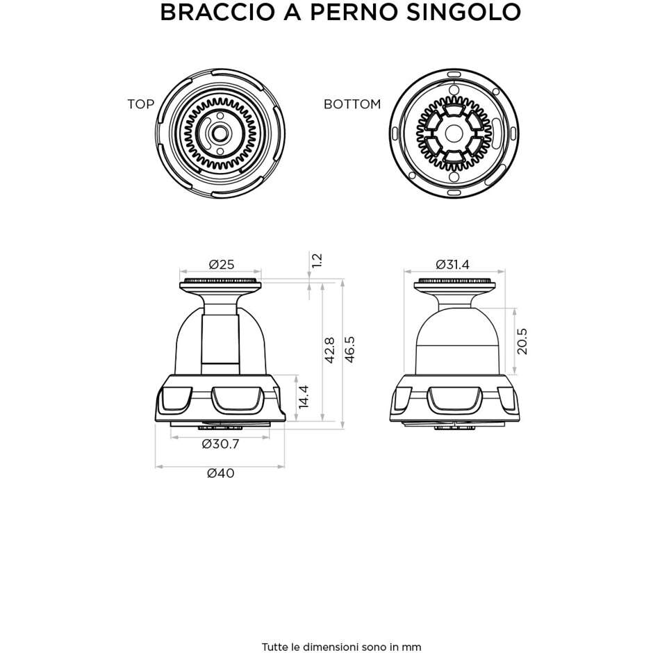 Braccio Quad Lock 360 QLP-360-SPA - Perno singolo