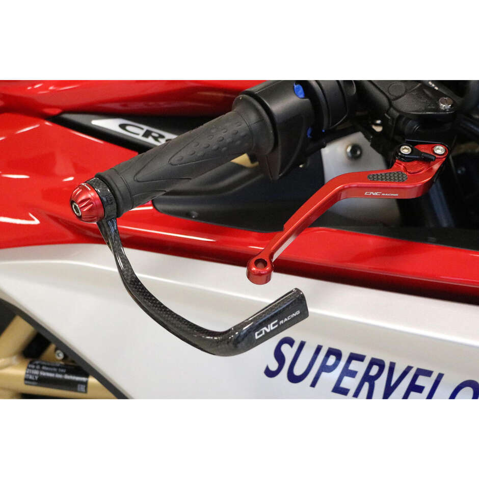 Brake-Guard Carbon Race - Front brake lever guard glossy carbon PL 150 CNC Racing Gold