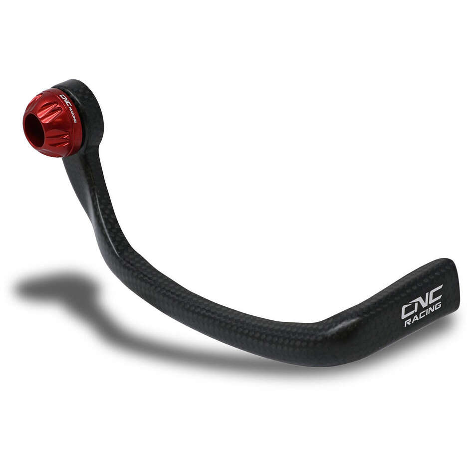 Brake-Guard Carbon Race PL150 - Front brake lever guard matt carbon CNC Racing Red