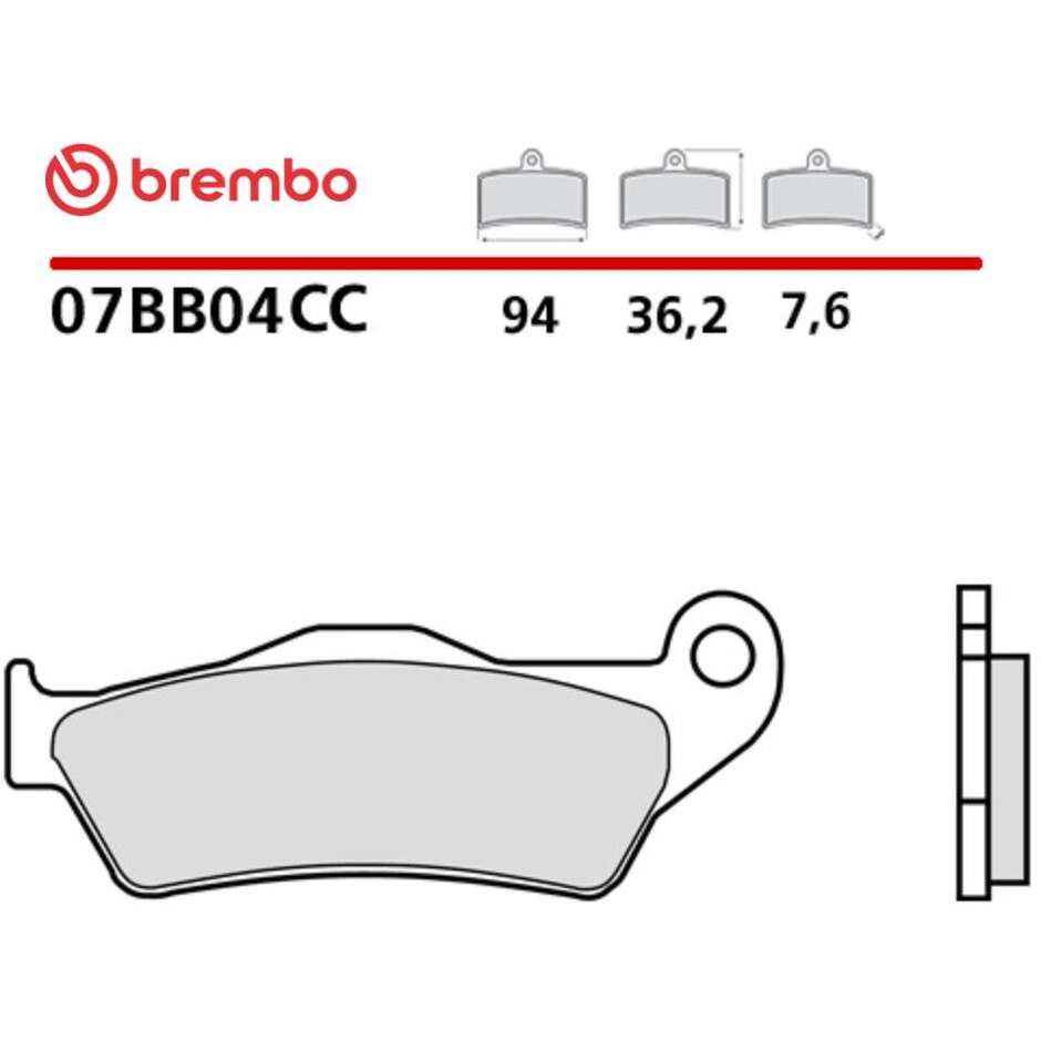 Brembo CC 07BB04CC Carbon-Keramik-Motorradbremsbeläge