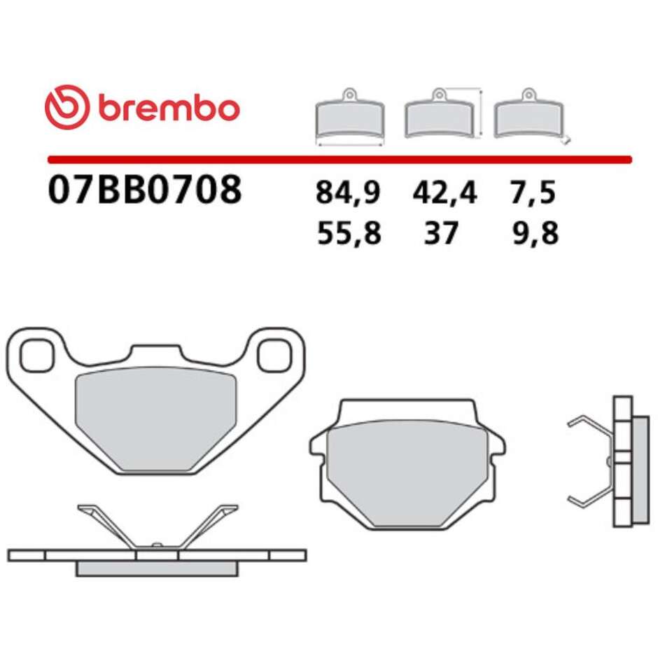 Brembo CC 07BB0708 Carbon-Keramik-Motorradbremsbeläge