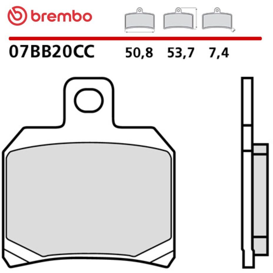Brembo CC 07BB20CC Carbon-Keramik-Motorradbremsbeläge