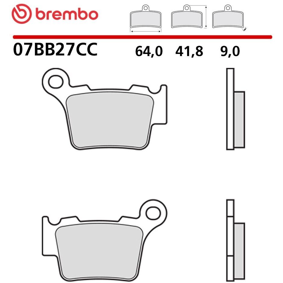 Brembo CC 07BB27CC Carbon-Keramik-Motorradbremsbeläge