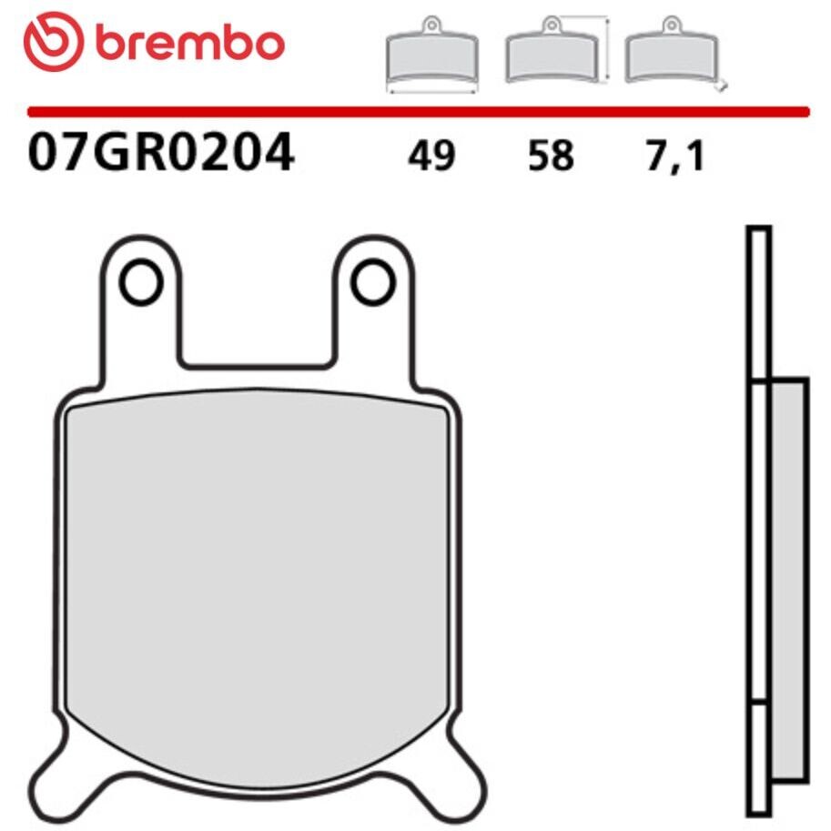 Brembo CC 07GR0204 Carbon-Keramik-Motorradbremsbeläge