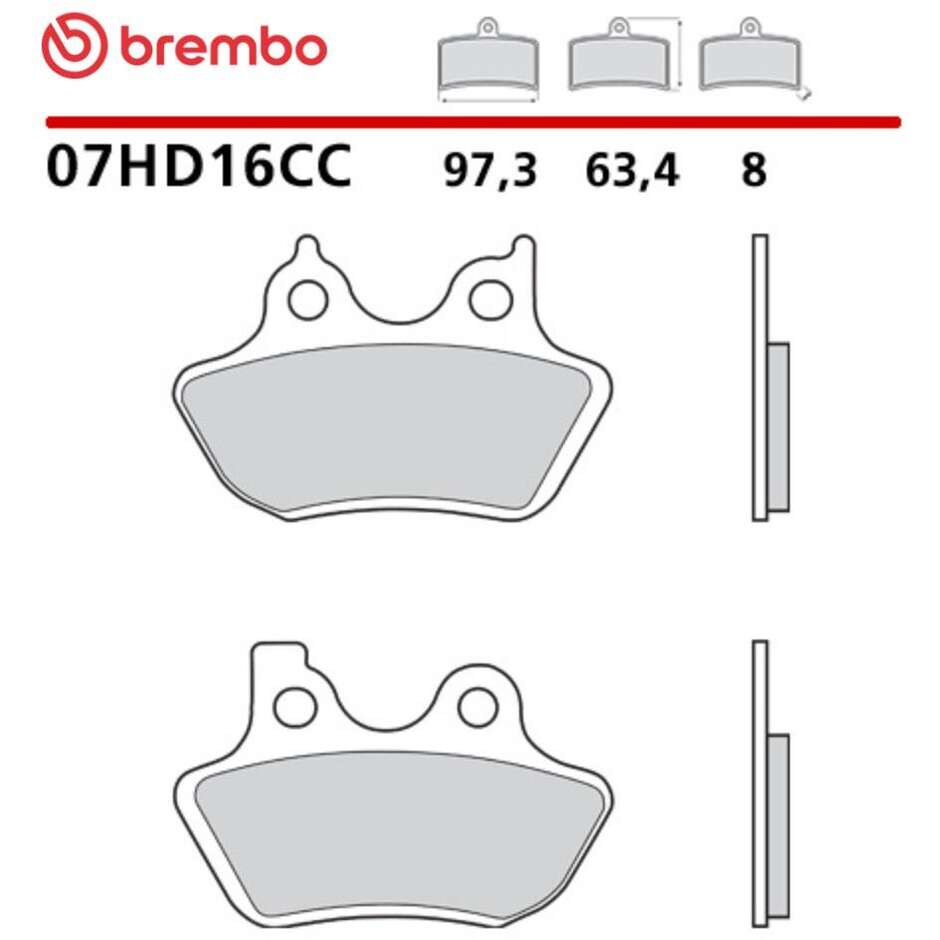 Brembo CC 07HD16CC Carbon-Keramik-Motorradbremsbeläge