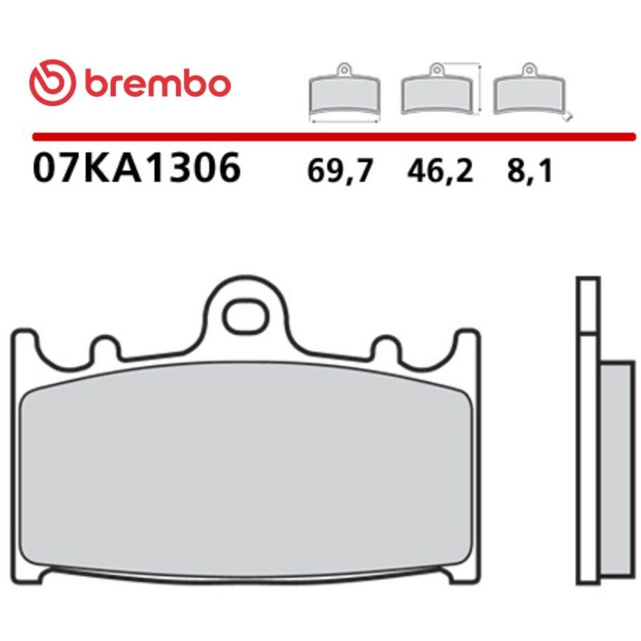 Brembo CC 07KA1306 Carbon Ceramic Front Motorcycle Brake Pads