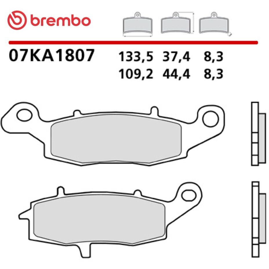 Brembo CC 07KA1807 Carbon Ceramic Motorcycle Brake Pads
