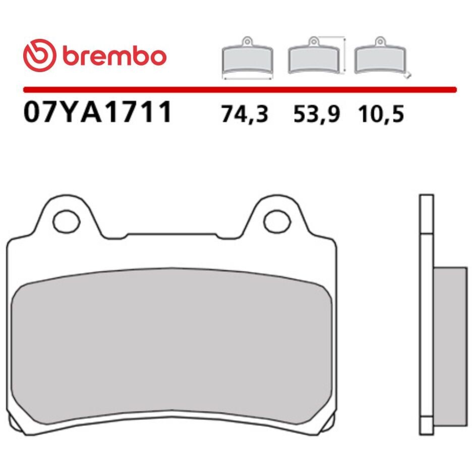 Brembo CC 07YA1711 Carbon Ceramic Motorcycle Brake Pads