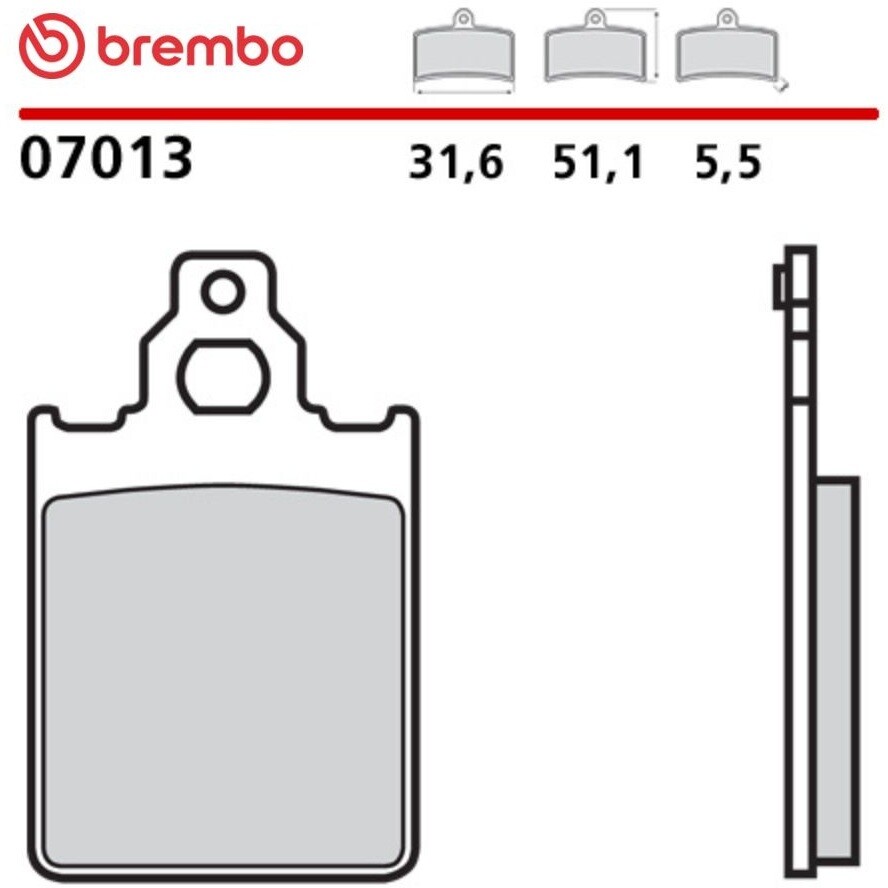 Brembo CC 7013 Carbon Ceramic Motorcycle Brake Pads for LML Star 200 (2001-2017); Star 125 (2009-2017) and other models