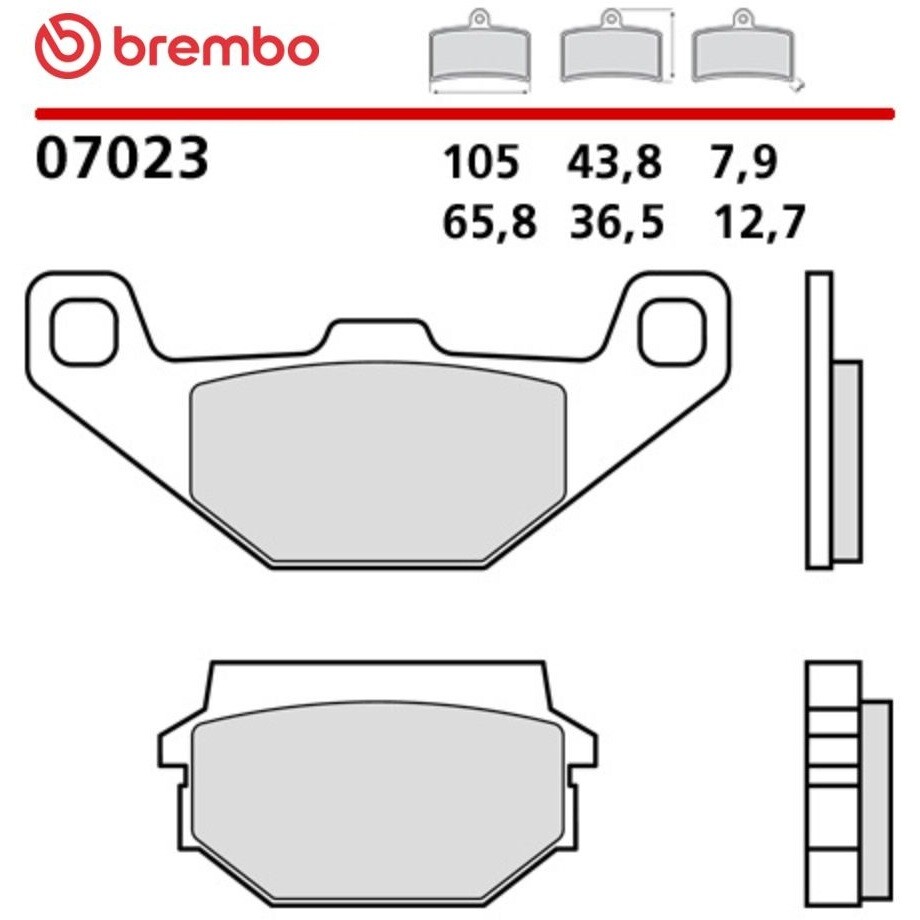 Brembo CC 7023 Carbon Ceramic Front Motorcycle Brake Pads for SYM Husky (1999)