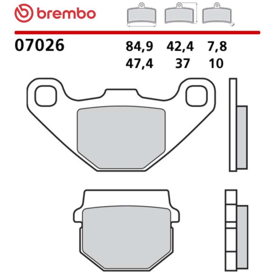 Brembo CC 7026 Carbon-Keramik-Motorradbremsbeläge