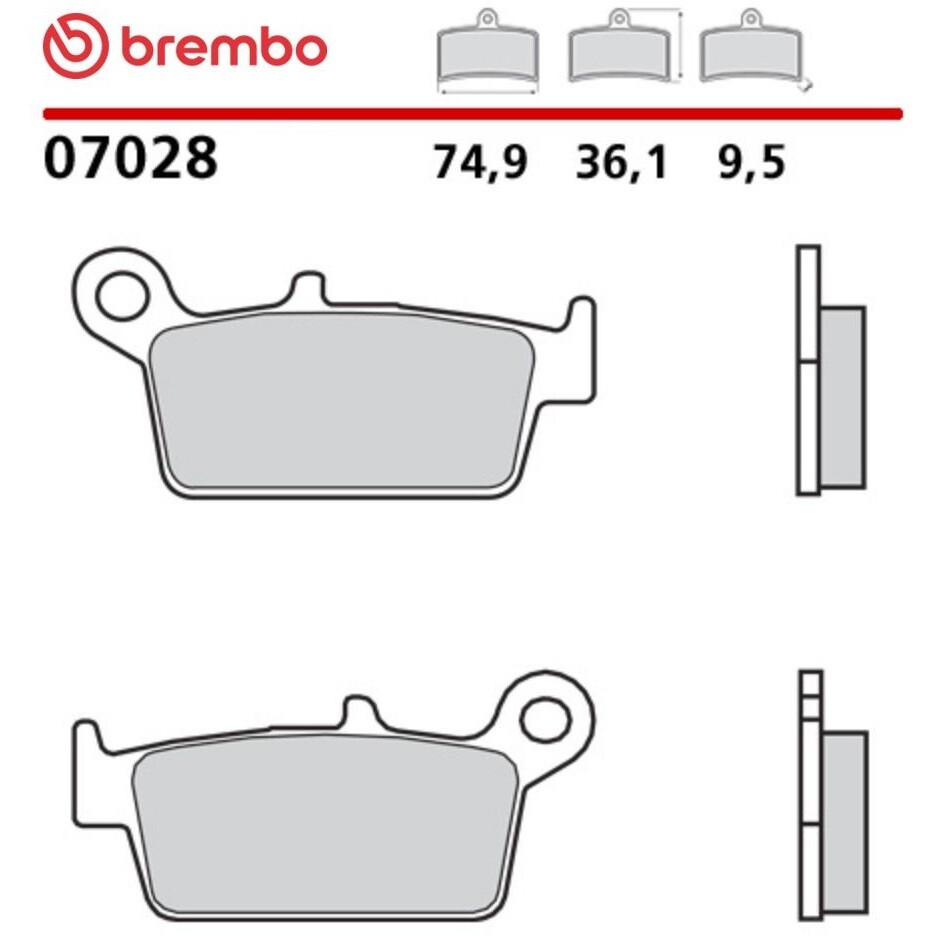 Brembo CC 7028 Carbon Ceramic Motorcycle Brake Pads