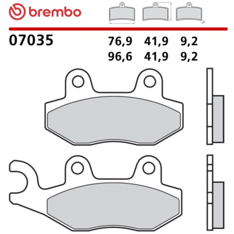 Brembo CC 7035 Carbon-Keramik-Motorradbremsbeläge