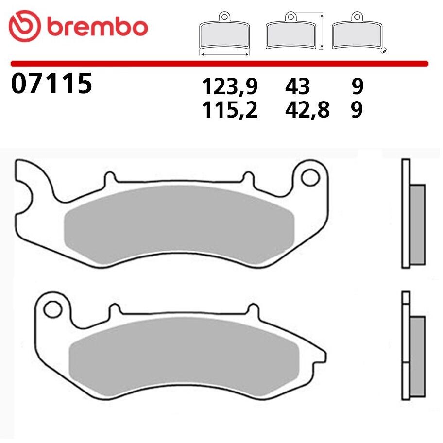 Brembo CC 7115 Carbon Ceramic Motorcycle Front Brake Pads for GENERIC GRS (2017-2020); Code (2017-2020) and other models