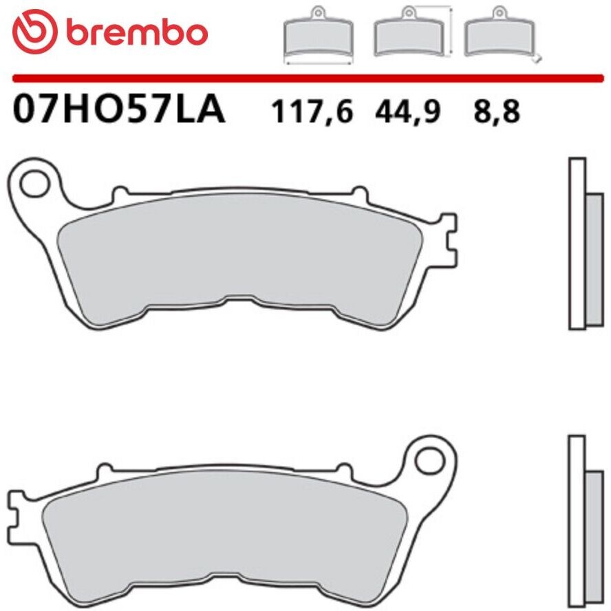 Brembo LA 07HO57LA Langlebige Sinter-Motorrad-Vorderradbremsbeläge