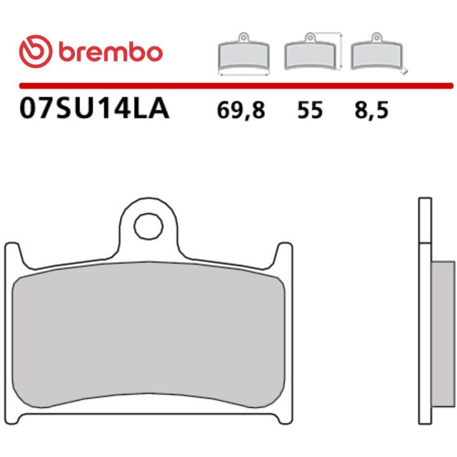 Brembo LA 07SU14LA Langlebige Sinter-Motorrad-Vorderradbremsbeläge