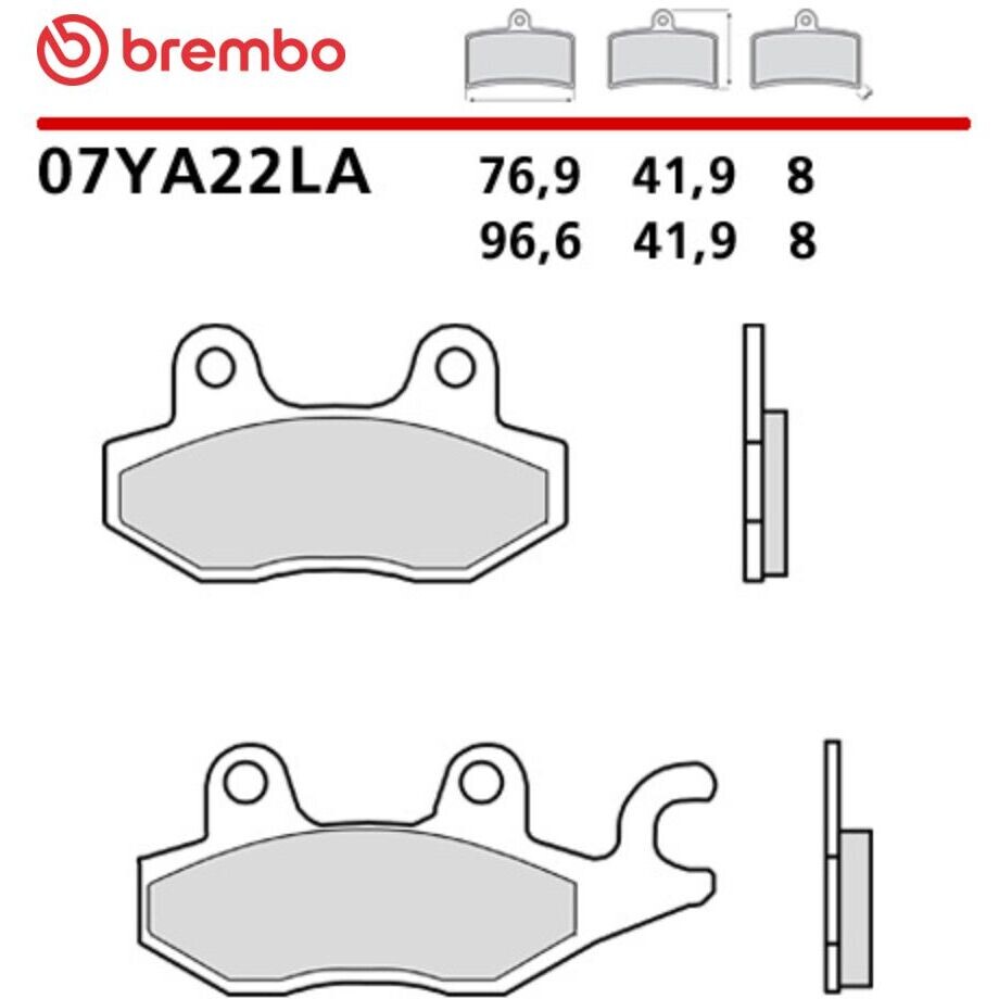 Brembo LA 07YA22LA Langlebige Sinter-Motorrad-Vorderradbremsbeläge