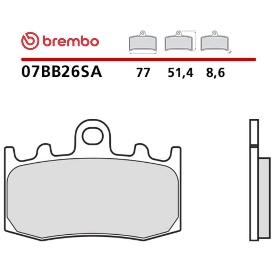 Brembo SA 07BB26SA Sinter-Bremsbeläge für die Vorderachse von Motorrädern
