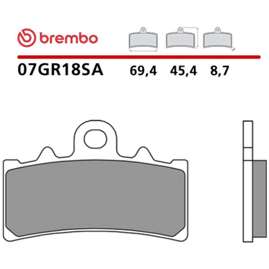 Brembo SA 07GR18SA Sintered Front Motorcycle Brake Pads