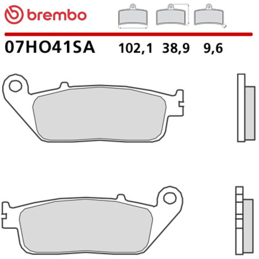 Brembo SA 07HO41SA Sintered Front Motorcycle Brake Pads