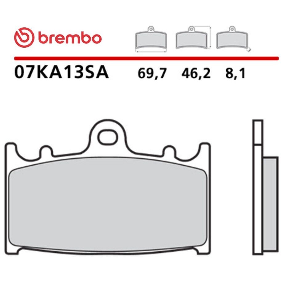 Brembo SA 07KA13SA Sintered Front Motorcycle Brake Pads