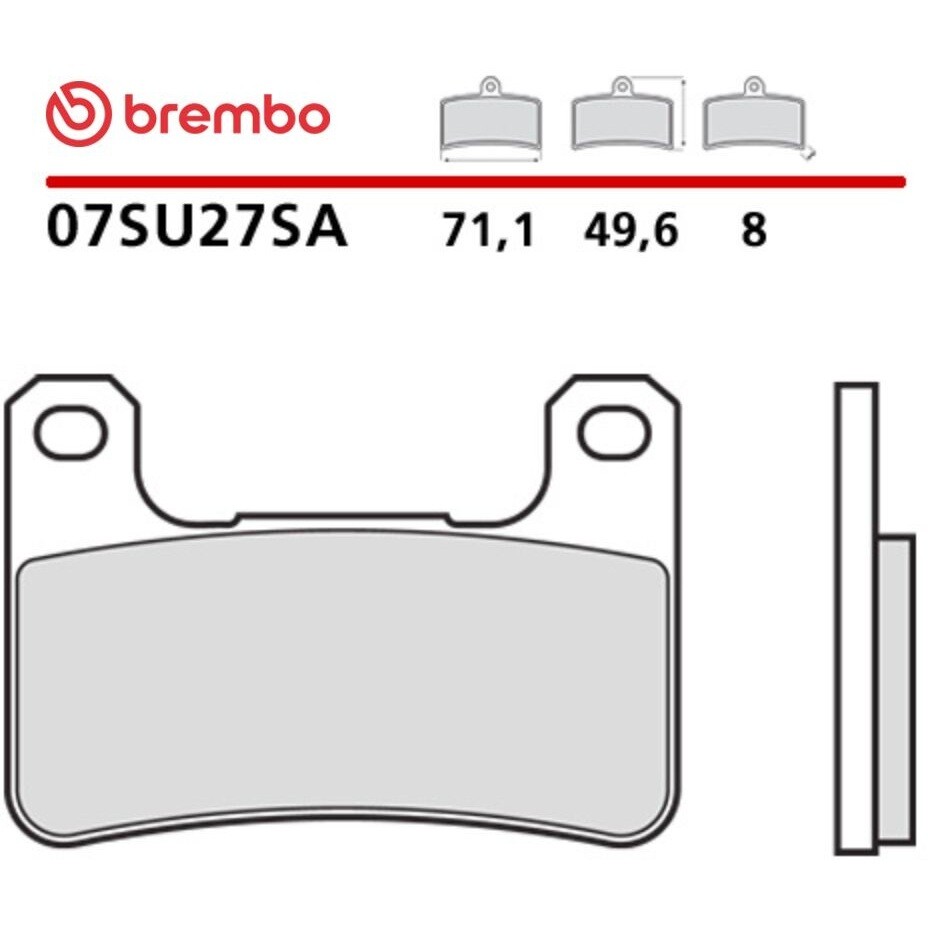 Brembo SA 07SU27SA Sintered Front Motorcycle Brake Pads