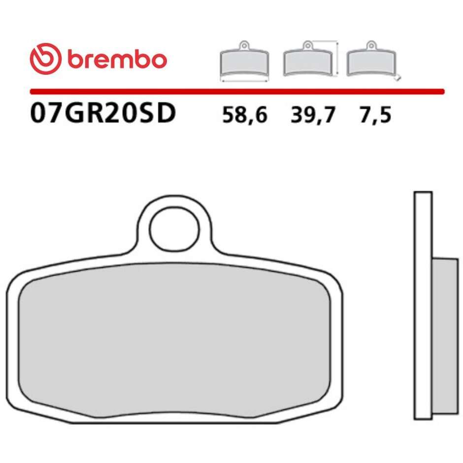 Brembo SD 07GR20SD Sinter-Enduro-Motorrad-Vorderradbremsbeläge