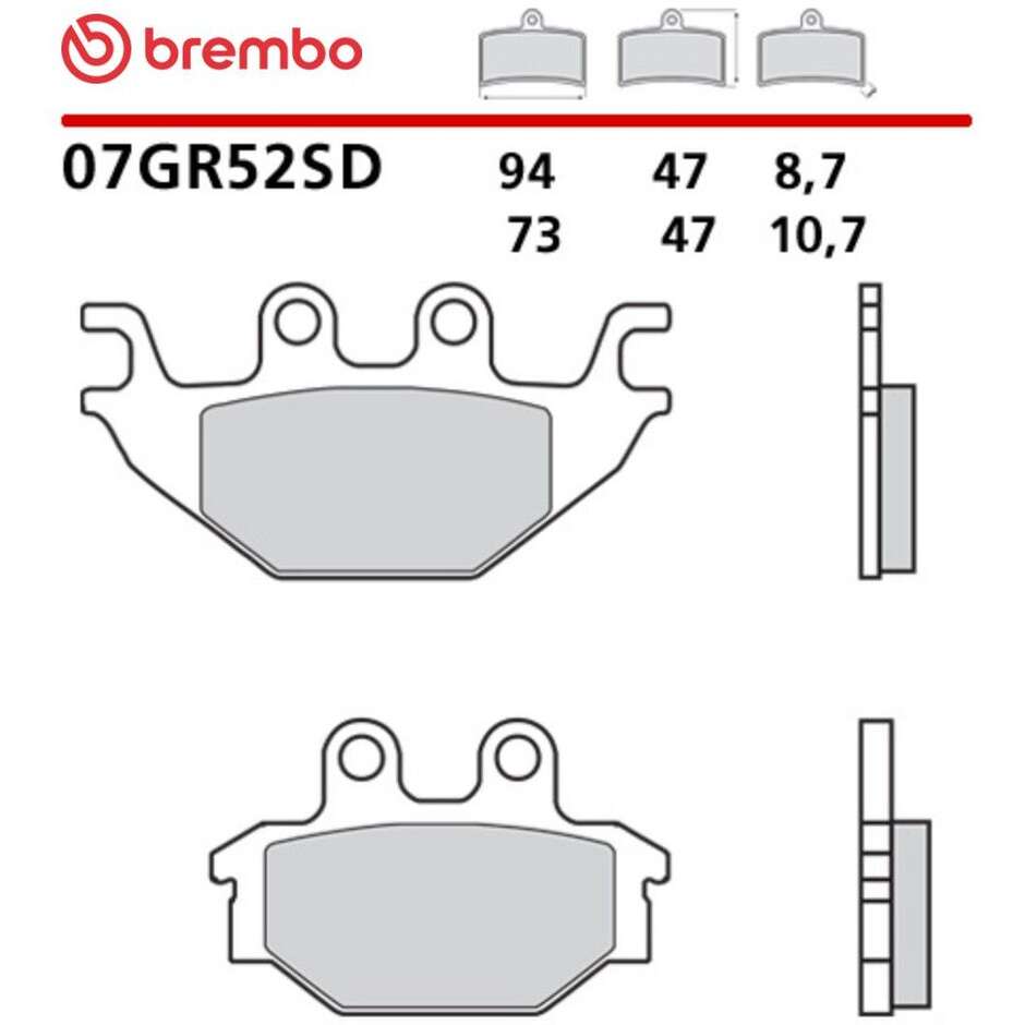 Brembo SD 07GR52SD Sinter-Bremsbeläge für Enduro-Motorräder