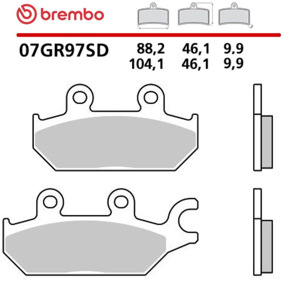 Brembo SD 07GR97SD Sinter-Enduro-Motorrad-Vorderradbremsbeläge