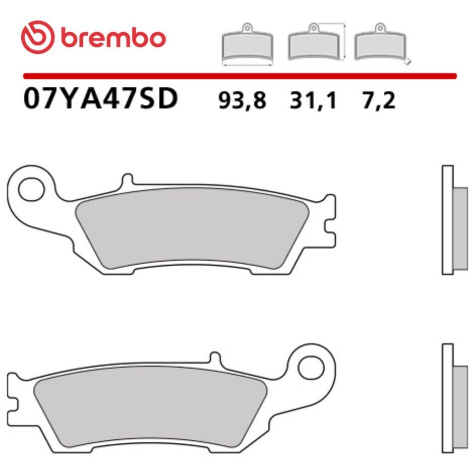 Brembo SD 07YA47SD Sinter-Enduro-Motorrad-Vorderradbremsbeläge für YAMAHA WR F 250 (2017–2024); YZ 125 (2008–2021) und andere Modelle