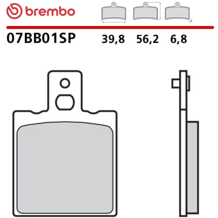 Brembo SP 07BB01SP Sintered Rear Motorcycle Brake Pads