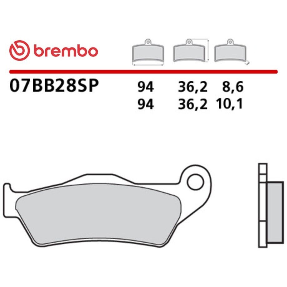 Brembo SP 07BB28SP Sintered Rear Motorcycle Brake Pads