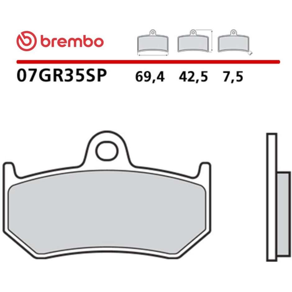 Brembo SP 07GR35SP Sintered Rear Motorcycle Brake Pads