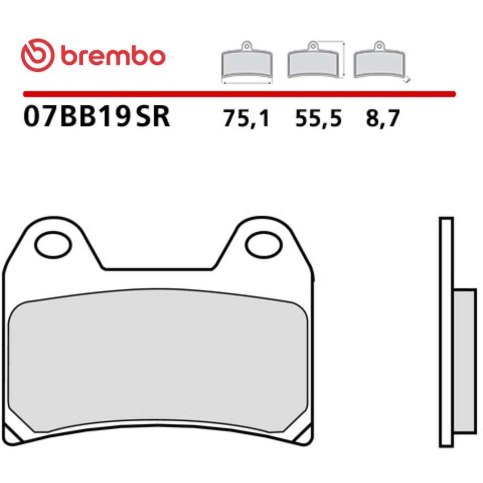 Brembo SR 07BB19SR Sinter-Sportmotorrad-Vorderbremsbeläge