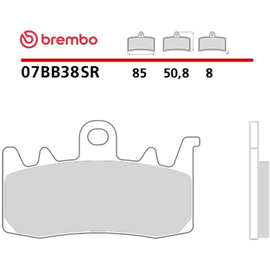 Brembo SR 07BB38SR Sinter-Sportmotorrad-Vorderbremsbeläge