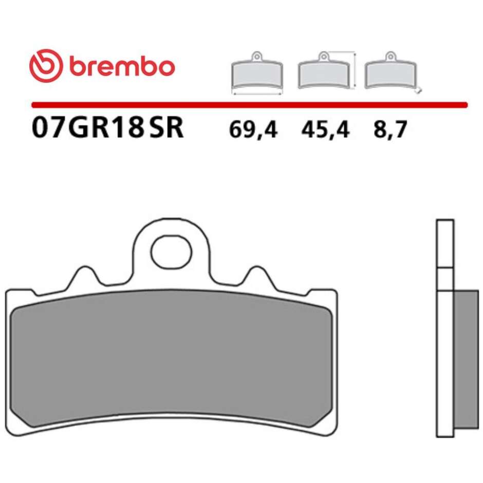Brembo SR 07GR18SR Sinter-Sportmotorrad-Vorderbremsbeläge