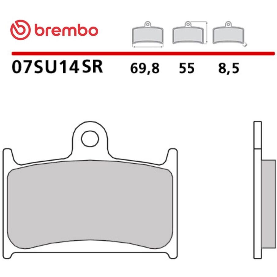 Brembo SR 07SU14SR Sinter-Sportmotorrad-Vorderbremsbeläge