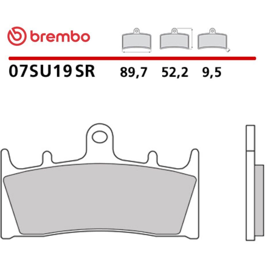 Brembo SR 07SU19SR Sinter-Sportmotorrad-Vorderbremsbeläge