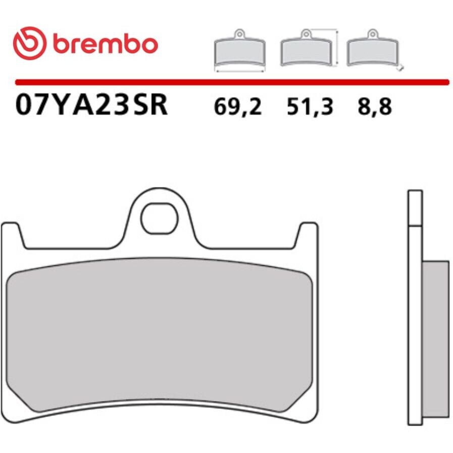 Brembo SR 07YA23SR Sinter-Sportmotorrad-Vorderbremsbeläge