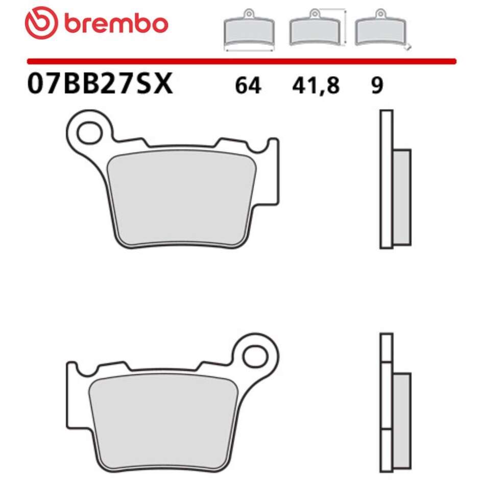 Brembo SX 07BB27SX Sinter-Bremsbeläge für Offroad-Motorräder