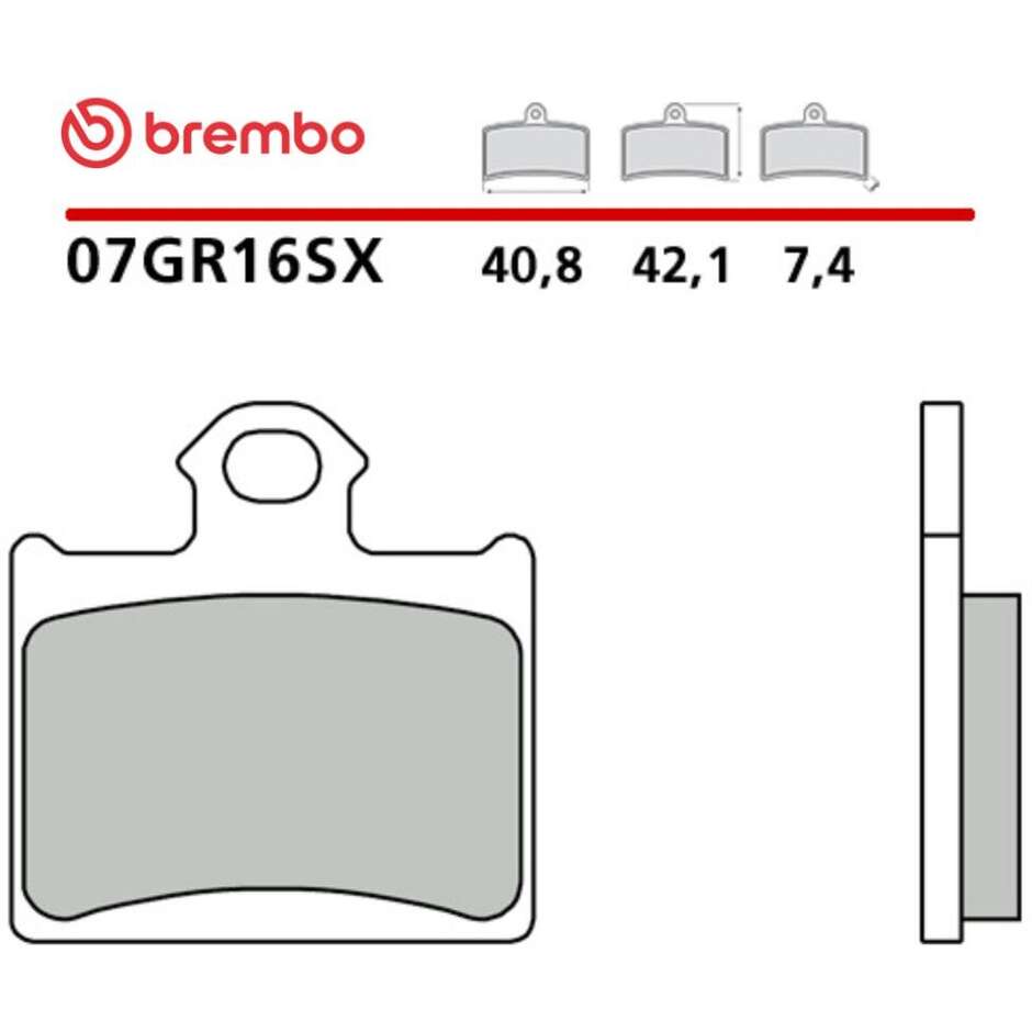 Brembo SX 07GR16SX Sinter-Bremsbeläge für Offroad-Motorräder hinten