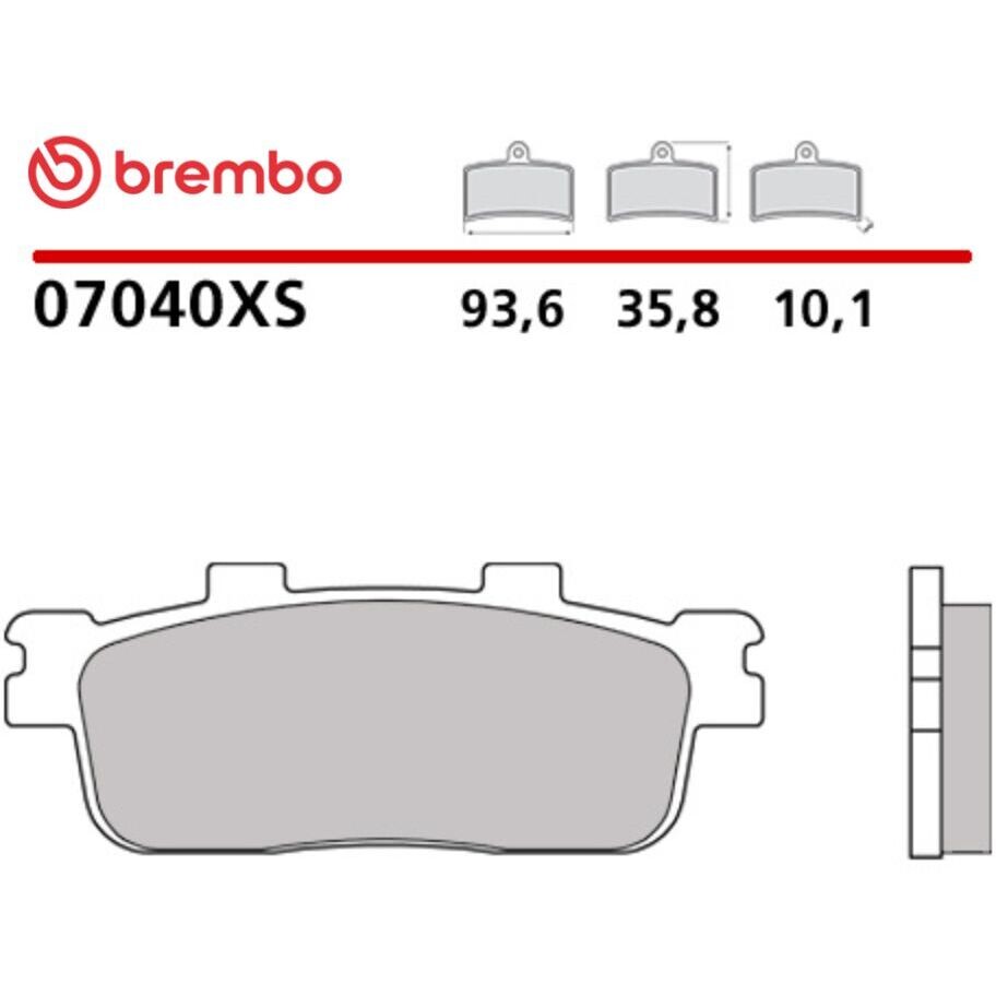 Brembo XS 07040XS Sintered Motorcycle Brake Pads for Maxi Scooters