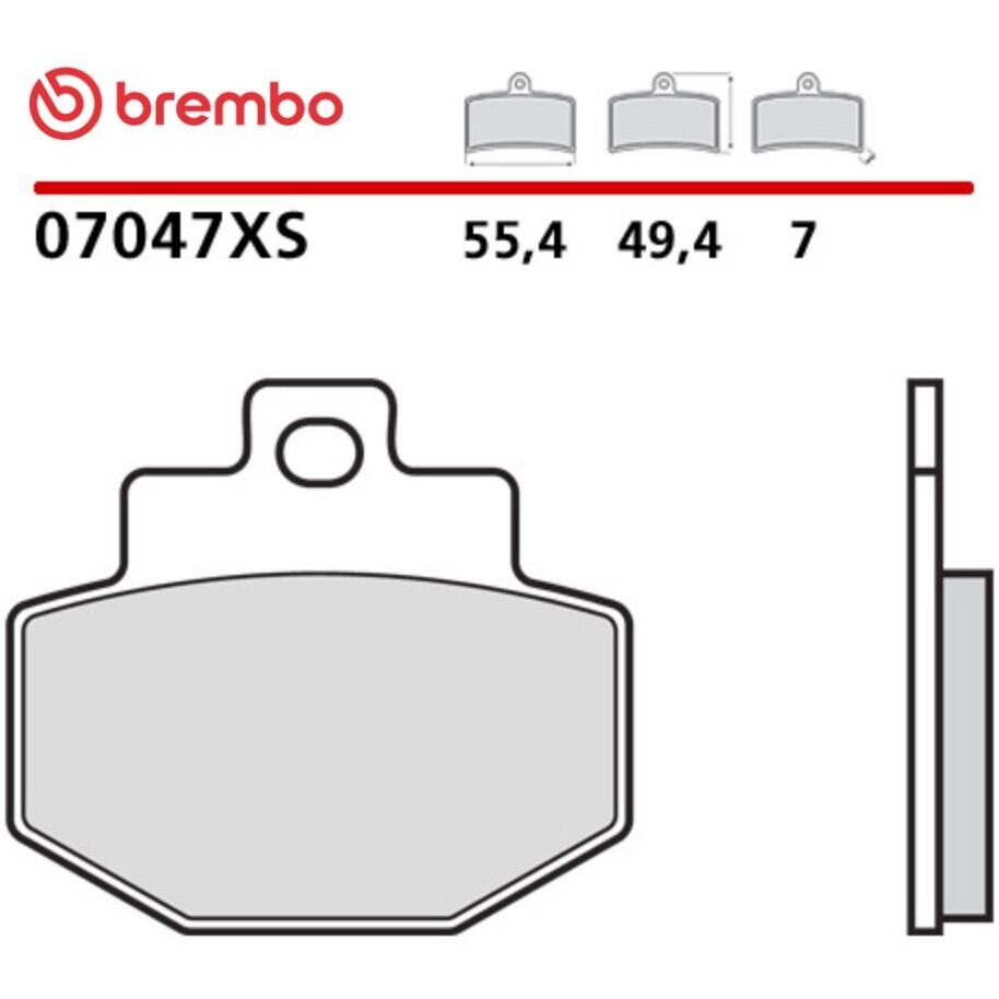 Brembo XS 07047XS Sintered Motorcycle Brake Pads for Maxi Scooters